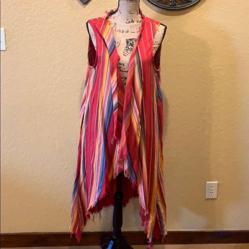 L&B western/boho red serape kimono/duster, size M | offer in description
